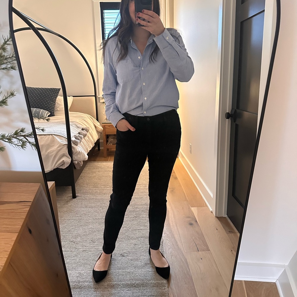 Sezane Tom Boy Button Down Shirt, Light Blue